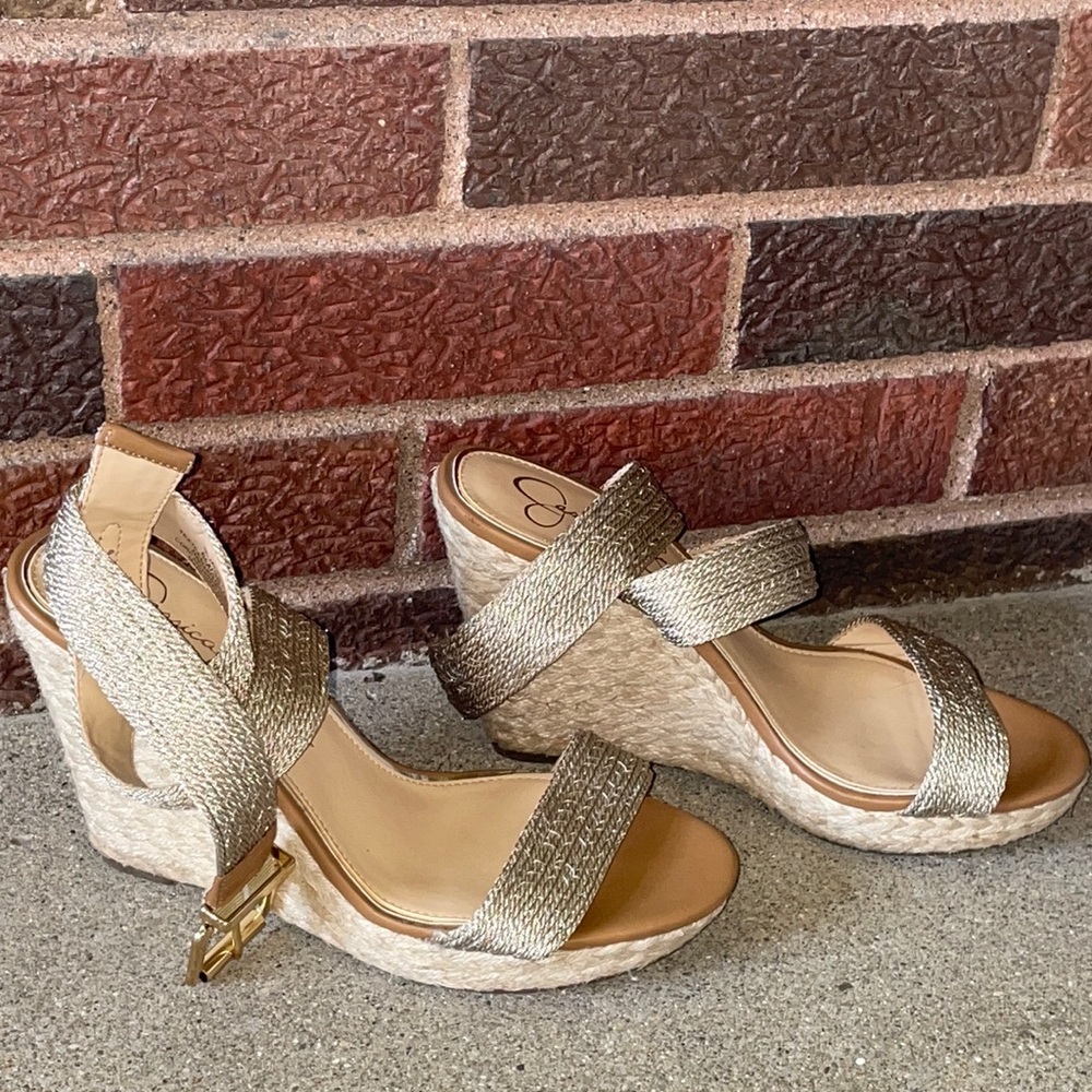 Jessica Simpson wedged heels